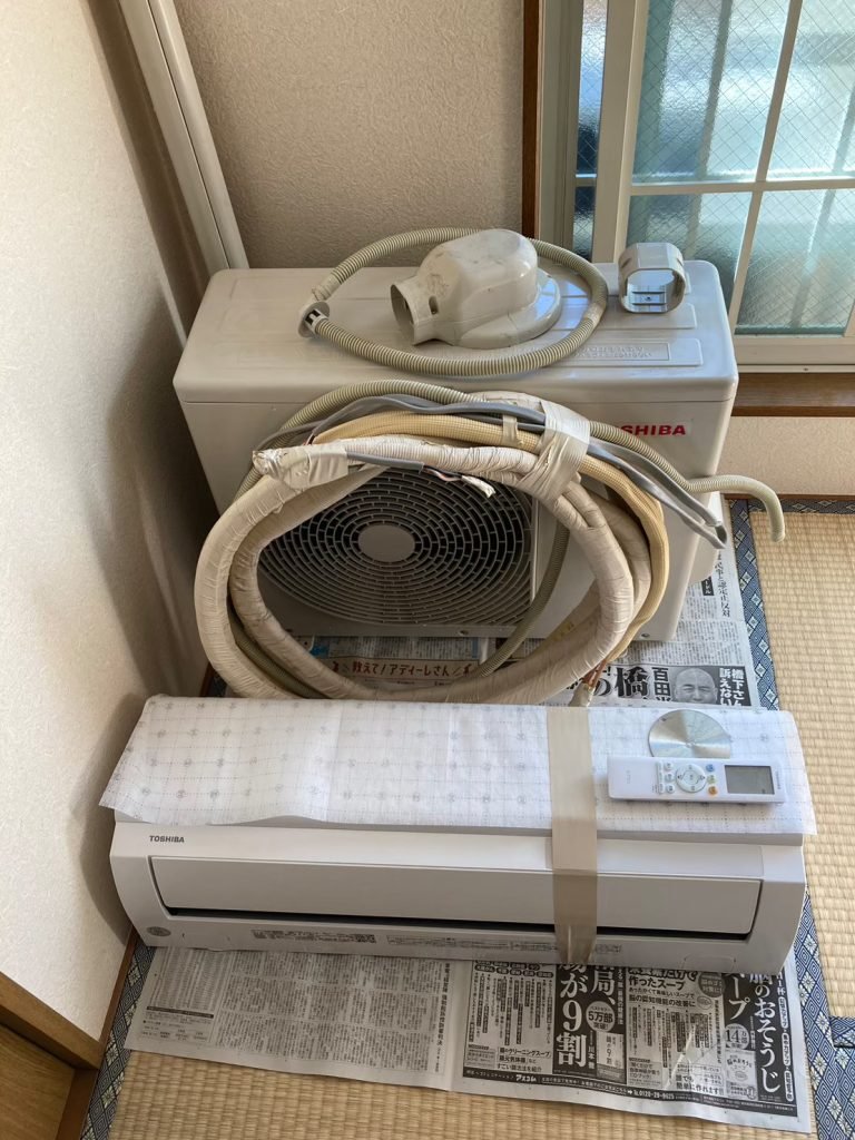 千葉の家庭用エアコンの取付け取り外しは弊社千葉・東京エアコン取付けセンターにお任せください。2月9 日は取外しの施工実績です。